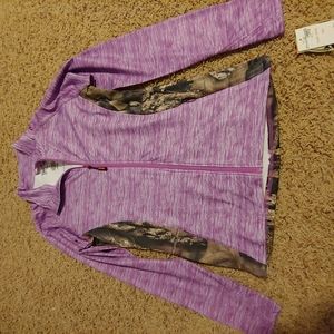 Brand new camo and purple full zip jacket size s